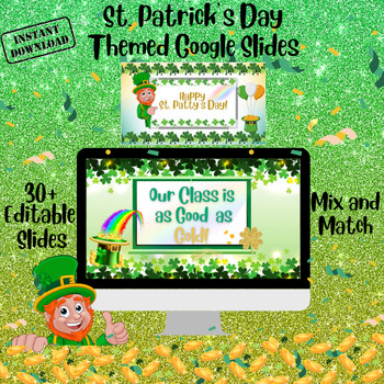 Preview of St. Patrick's Day Themed Google Slides