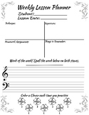 St. Patrick's Day Themed Lesson Planner for Piano Lessons