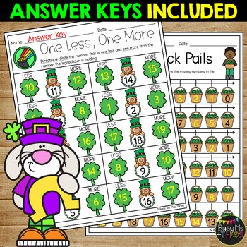 St. Patrick's Day Themed Math Kindergarten No Prep Review | March ...