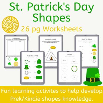 Preview of Shapes Morning Work for St. Patrick's Day in Preschool and Kindergarten