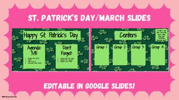 Preview of St. Patrick's Day Themed Slides