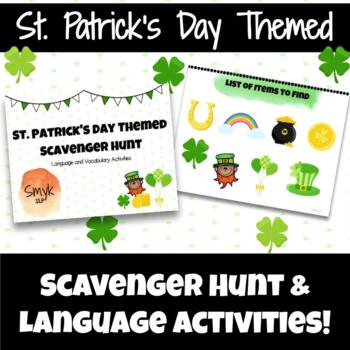 Preview of St. Patrick's Day Themed Speech Room Scavenger Hunt
