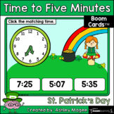 St. Patrick's Day Time to Five Minutes Boom Cards - Digita
