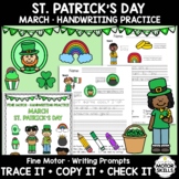 St. Patrick's Day • Trace Copy Check Sentences • Handwriti