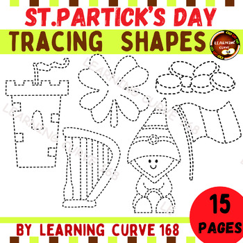 Preview of St.Patrick's Day Tracing Shapes for Fine Motor Activities │Cutting Pages