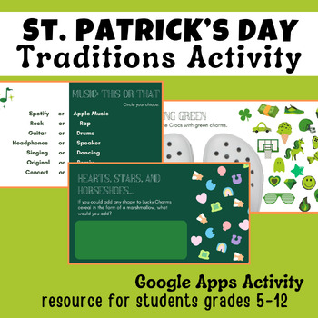 Preview of St. Patrick's Day Traditions Activity