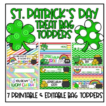 Preview of St. Patrick's Day Treat Bag Topper