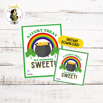Preview of St. Patrick's Day Treat Gift Tags | Pot of Gold Staff Appreciation Printables