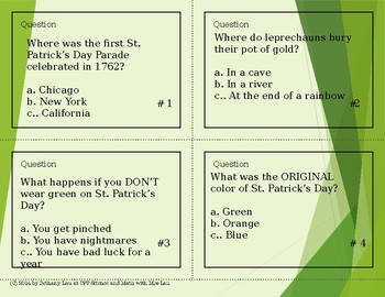 St Patricks Day Trivia Worksheets Teaching Resources Tpt