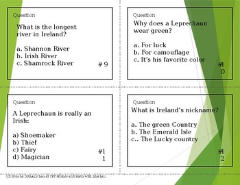 St Patrick S Day Trivia Task Cards By Julianne Zielinski Tpt