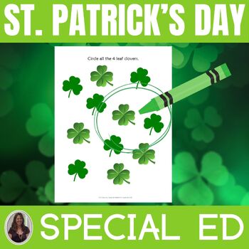 Preview of St Patrick's Day Activities for Special Education US Holidays History