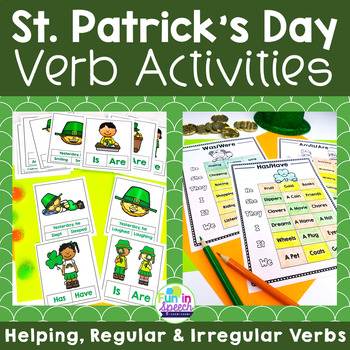 Preview of St. Patrick's Day Grammar Activities for Verbs in Speech Therapy