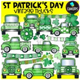 St Patrick's Day Vintage Trucks Clip Art Set {Educlips Clipart}