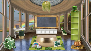 Preview of St. Patrick's Day Virtual Classroom Background