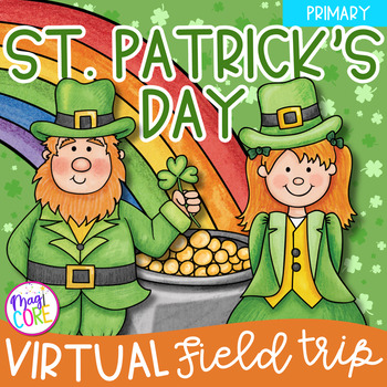 Preview of St Patrick's Day Virtual Field Trip Google Slide Digital Activity Leprechaun