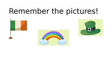 Preview of St. Patrick's Day Visual Memory Game