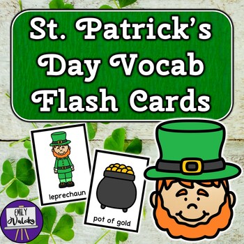 Preview of St. Patrick's Day Vocab Flashcards - Picture Cards for Preschool Kinder ESL SPED