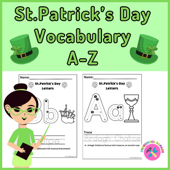 Preview of St.Patrick's Day Vocabulary A-Z Worksheets