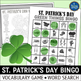 St. Patrick's Day Vocabulary Bingo Game and Word Search