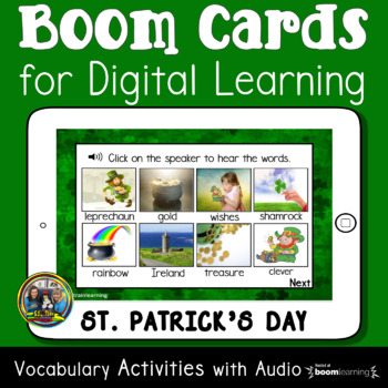 Preview of St. Patrick's Day Vocabulary Boom Cards 