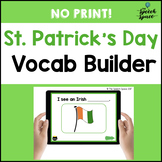 NO PRINT St. Patrick's Day Vocabulary Builder | Teletherap