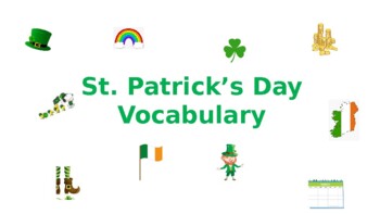 Preview of St. Patrick's Day Vocabulary (Definitions & Descriptive Words)