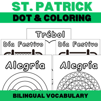 Preview of St. Patrick's Day Vocabulary - Dot - Painting Coloring Pages Dia De San Patricio