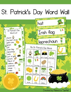 Preview of Vocabulary Word Wall Set: St. Patrick's Day