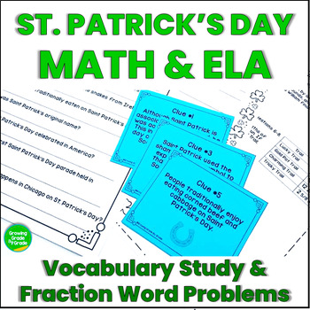 Preview of Fractions Task Cards St. Patrick's Day