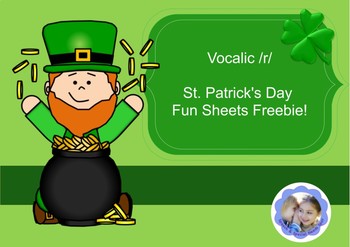 Preview of St. Patrick's Day Vocalic /r/ Fun Sheets