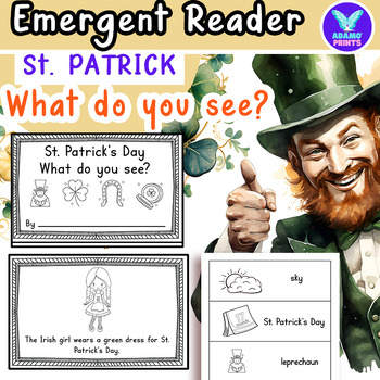 Preview of St. Patrick's Day - What do you see? Emergent Reader ELA Activities NO PREP