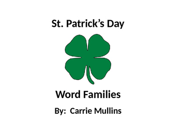 Preview of St. Patrick's Day Word Families