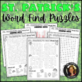 St. Patrick's Day Word Search Word Find Puzzles