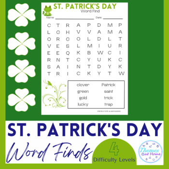 Preview of St. Patrick’s Day Word Finds