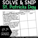 St. Patrick's Day Word Problems Solve and Snip® - Math Sta