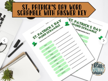 Preview of St. Patrick's Day Word Scramble / Morning Work / Homeschool / Worksheet