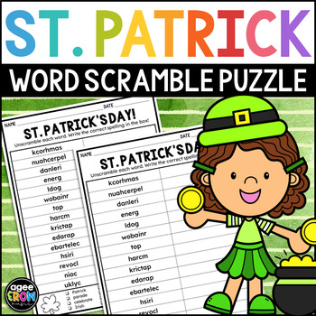 Preview of St. Patrick's Day Word Scramble Puzzles