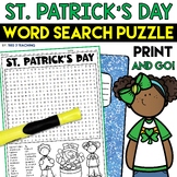 St. Patrick's Day Word Search Puzzle March Word Find for E