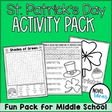 St. Patrick's Day Word Search Activity Puzzles Cryptogram 