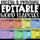 Easter Word Search Editable ALL YEAR BUNDLE