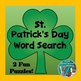 St. Patricks Day Word Search Puzzles Print and Digital Eas