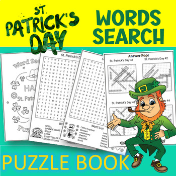 Preview of St. Patrick's Day Word Search Puzzle Book With Solution