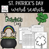 St. Patrick's Day Word Search and Shamrock