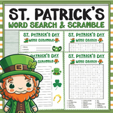 St. Patrick's Day Word Search and Word Scramble Activities