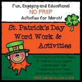 St. Patrick's Day Tales and Legends and ELA Word Work Activities!
