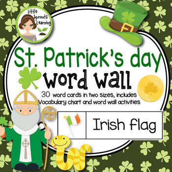 Preview of St. Patrick's Day Word Wall (includes word list and word wall activities)
