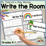 St. Patrick's Day Words Write the Room March Literacy Cent