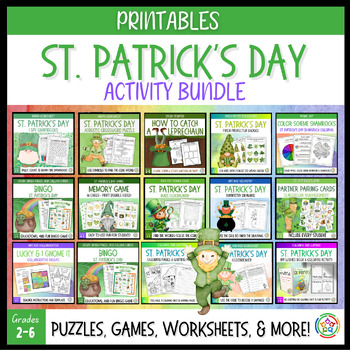 Preview of St. Patrick's Day Worksheet Bundle, I Spy, Bingo & More