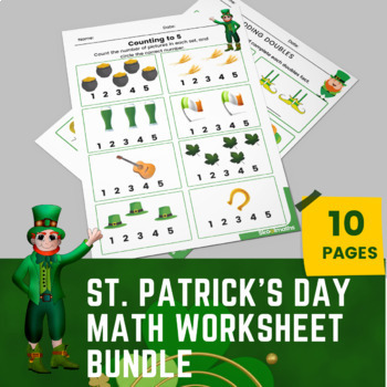 Preview of St. Patrick's Day Worksheets and Activities for Kindergarten Math