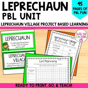 Preview of St Patrick's Day Worksheets- Leprechaun PBL Unit